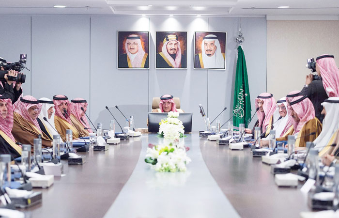 Crown Prince Muhammad Bin Naif, deputy premier and minister of interior, opens the Electronic Security Center in Riyadh. Wednesday evening. — SPA