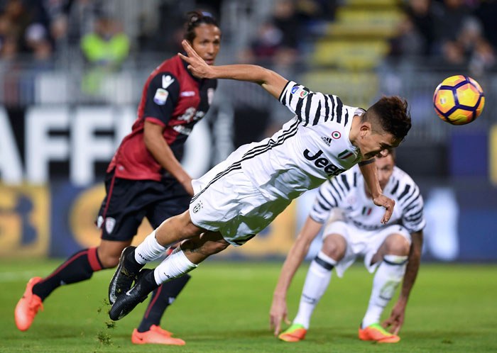 Juventus' Paulo Dybala is seen in action against Cagliari in Serie A clash on Sunday. — Reuters