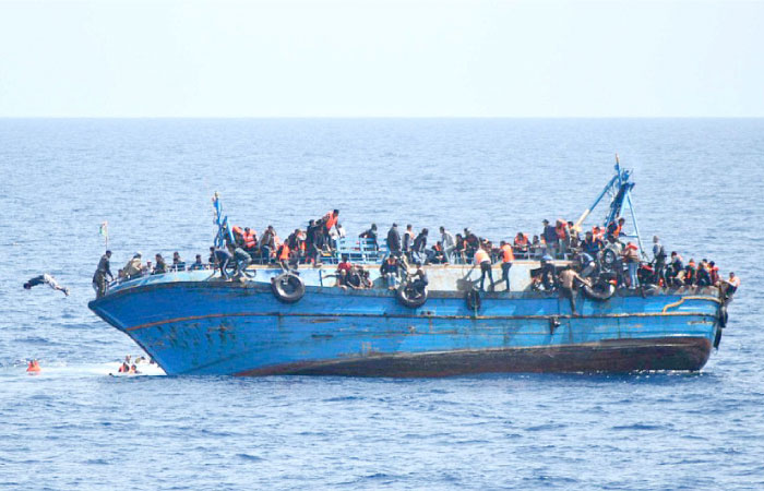 The Mediterranean Sea between Libya and Italy has become the main crossing point for asylum seekers and economic migrants seeking a better life in Europe. Last year, Italy recorded its record number of arrivals and many migrants drowned at sea. — File photo