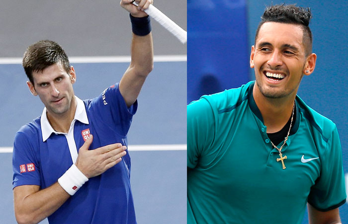 Novak Djokovic and Nick Kyrgios