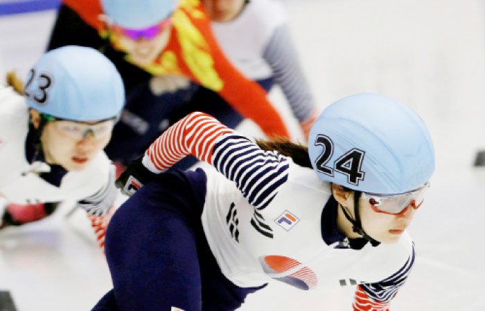 Choi Minjeong of South Korea in action in the women’s 1,500 meters final at teh Asian Winter Games in Sapporo. — Reuters