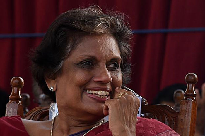 Former Sri Lankan President Chandrika Kumaratunga is seen in this file photo: — AFP