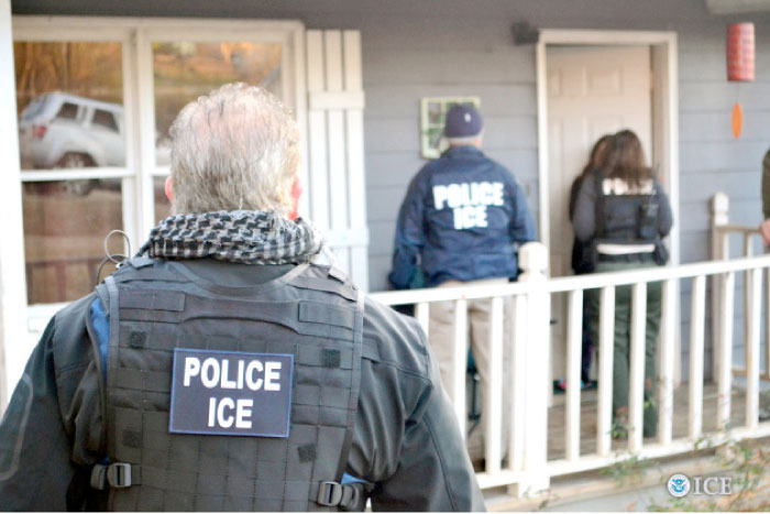 US Immigration and Customs Enforcement (ICE) officers conduct a targeted enforcement operation in Atlanta, Georgia, on Friday. — Reuters