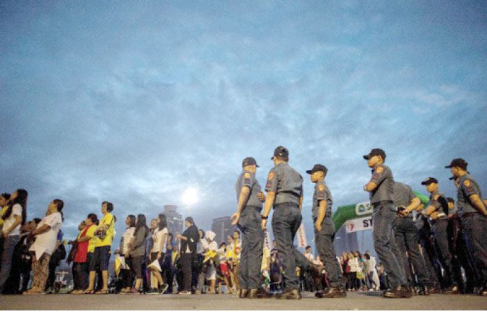 Thousands of Catholic faithful gathered in a dawn rally in a “show of force”  against alleged extrajudicial killings in Philippine President Rodrigo Duterte’s drug war in Manila on Saturday. — AFP