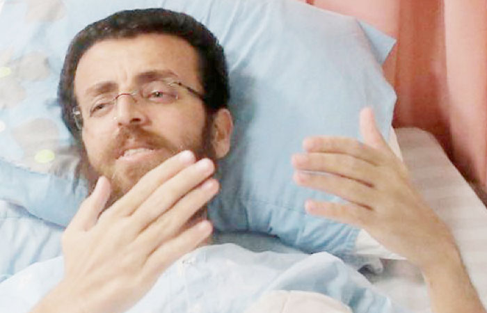 Mohammed Al-Qiq’s wife Fayha Shalash said he was on hunger strike again.