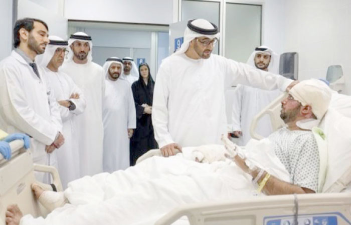 Juma Mohammed Abdullah Al Kaabi pictured at a hospital in Abu Dhabi in January. — AP