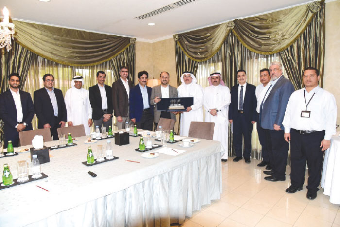 GOIC delegation with executives of Saudi Aramco during a recent visit to Aramco’s headquarters in Dhahran