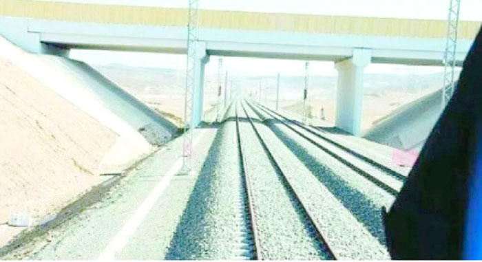 The completed rail and constructional work of the Haramain Express Train. — Okaz/SG photo