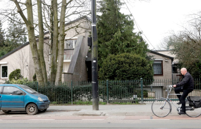 An outside view of the residence of Turkish consul in Rotterdam, Netherlands, on Saturday. — Reuters