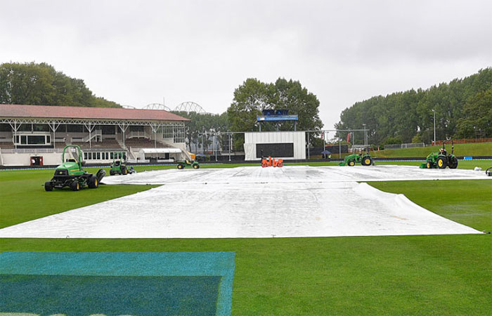 It was a bleak picture on the final day in Dunedin. — AFP