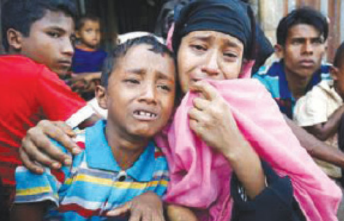 A UN report issued last month, based on interviews with 220 Rohingya among 75,000 who have fled to Bangladesh since October, said that Myanmar’s security forces have committed mass killings and gang rapes of Rohingya in a campaign that “very likely” amounts to crimes against humanity and possibly ethnic cleansing.