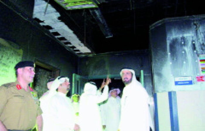 An investigation team visits Jazan General Hospital following the fire on Dec. 24, 2015. — File photo