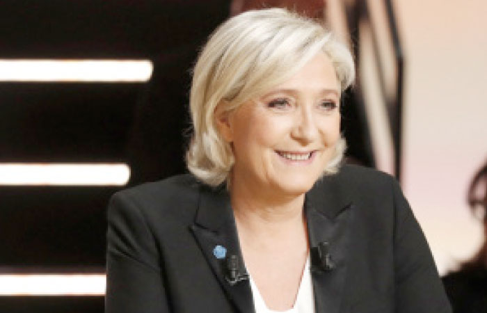 Far-right presidential candidate for the presidential election Marine Le Pen