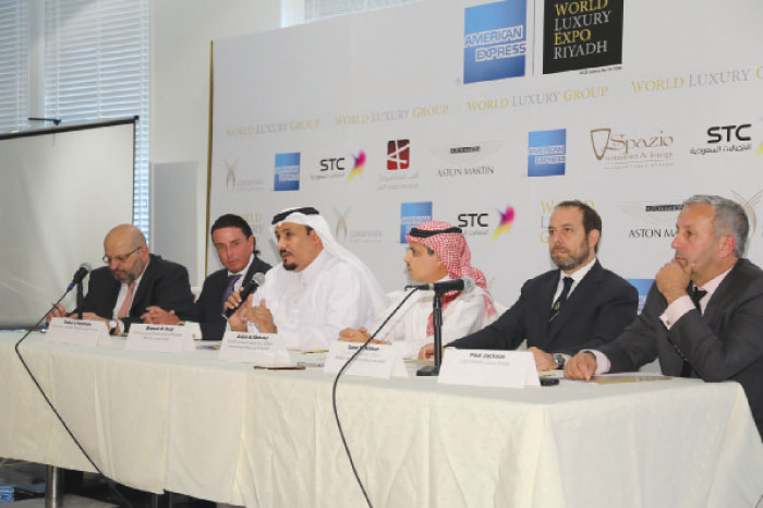 Paul Jackson, Ahmed Aloraij, and Assim Alshamassi among the speakers during a press conference in Riyadh to announce  the upcoming fifth “World Luxury Expo”