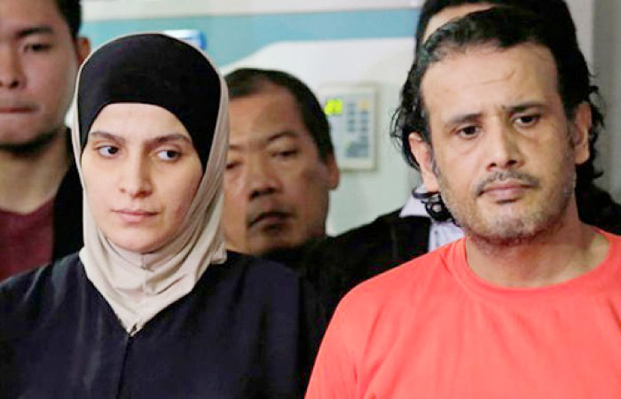 Hussein Al-Dhafiri was arrested in an upscale district of Manila late last month along with his Syrian wife Rahaf Zina on suspicion of being members of Daesh and of planning attacks in both countries.
