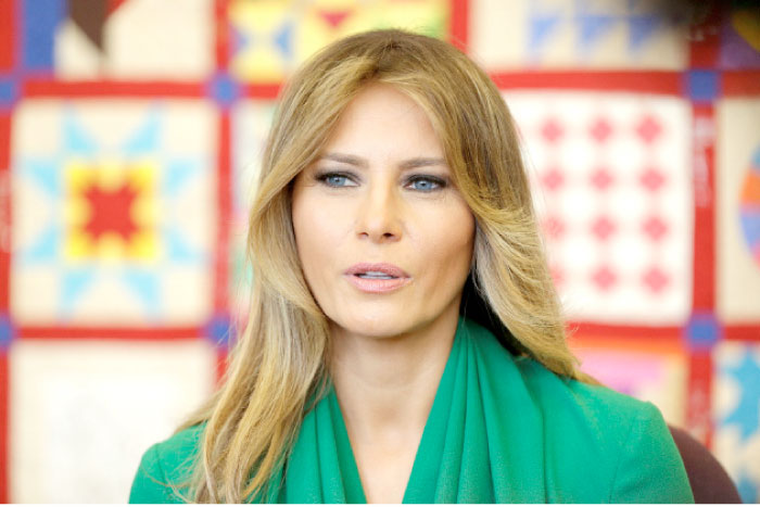 US first lady Melania Trump speaks during a visit to Excel Academy Public Charter School in Washington in this April 5, 2017 file photo. — Reuters