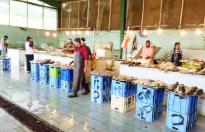 Untidy conditions forced customers to abandon Qatif’s fish market. — Okaz photos