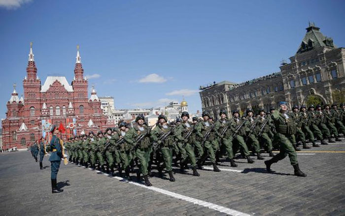 Why were Russia’s Red Square troops smiling?
