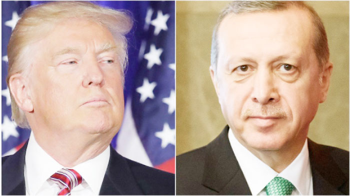 US President Donald Trump (L), and Turkey’s President Tayyip Erdogan