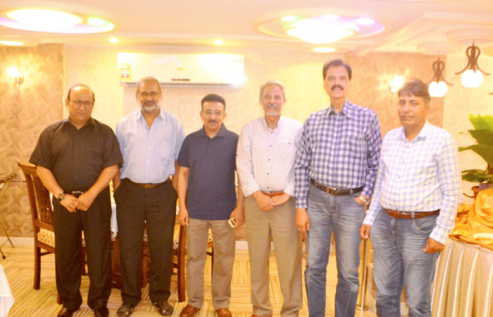 (From left to right) Amir Mohammed Khan, Ramnarayan Iyer, Arshad Munir, Jamil Rathor and Khalid Cheema. — SG photo by Syed Mussarat Khalil