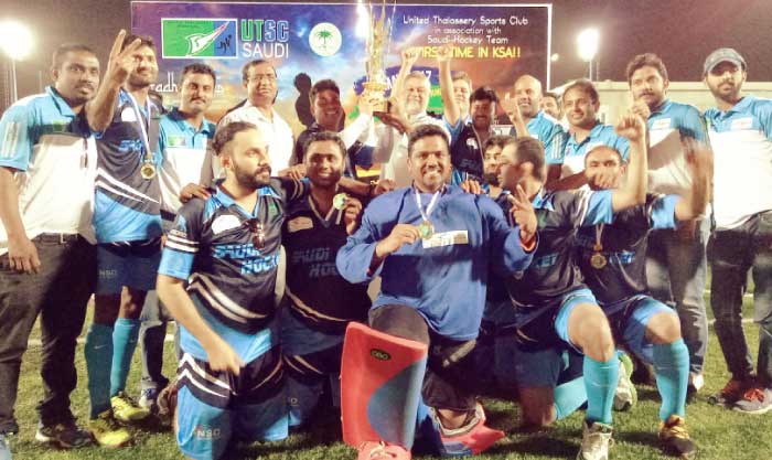 Champions Saudi Strikers celebrating their victory