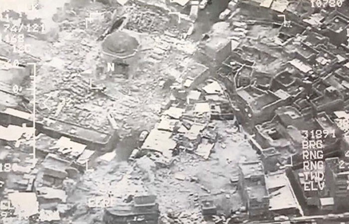 Daesh blows up Mosul mosque where it declared so-called ‘caliphate’