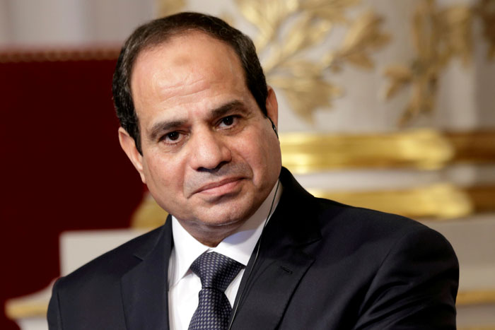 Egyptian President Abdel Fattah Al-Sisi delivers a statement at the Elysee Palace in Paris in this file photo. — Reuters