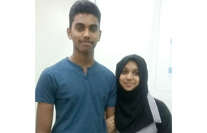 Keralite siblings Ajmal Sufi and Rahna Sultana who left for their native town in India the first time since birth.