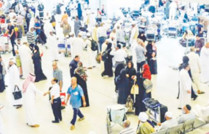 As many as 14,500 pilgrims leave the Kingdom daily, most of them leaving from Jeddah airport. — Courtesy photo