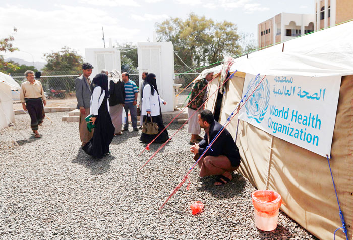 receiving treatment at Sabaeen Hospital in Sanaa. — AFP