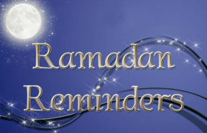 Ramadan reminders