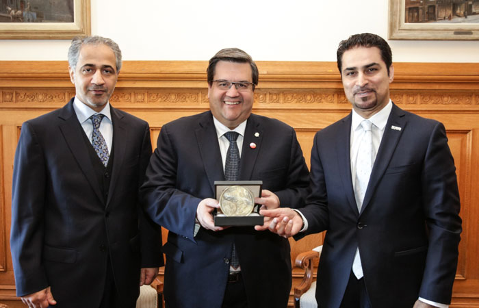 Al Gergawi, Mayor of Montreal, and UAE Ambassador to Canada Mohammed Saif Hilal Al Shihi