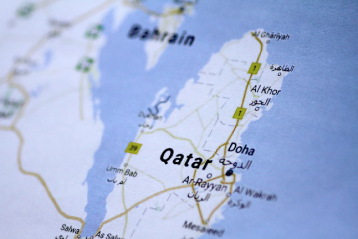 A map of Qatar is seen in this picture illustration on Monday. — Reuters